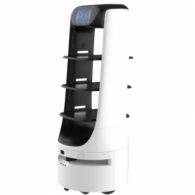 智能配送機器人 餐廳送餐 可愛表情 自主作業(yè) 多層遞送 可拆卸托盤